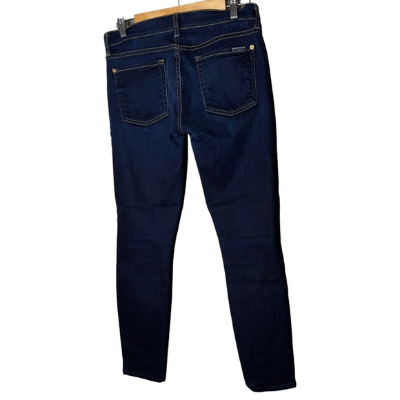 7 for all Mankind ‘The Cropped Skinny’ Blue Denim Stretch Jeans Size 28 - Picture 7 of 8